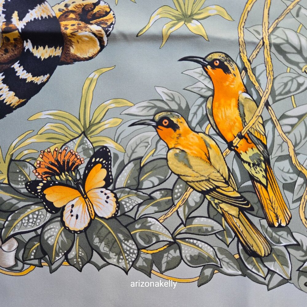 PERFECT Hermès Jungle Love Silk Scarf Leopards Robert Dallet - Picture 9 of 17